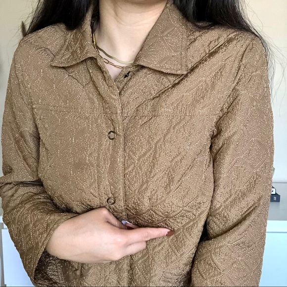 Embroidered button down light weight jacket - Picture 2 of 4